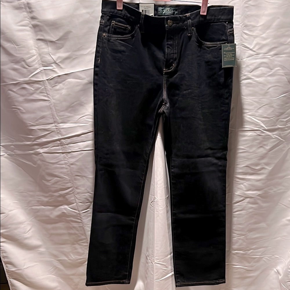 NWT Women’s LRL Lauren Jeans 10P Dark Denim Straight Leg. 5 pocket